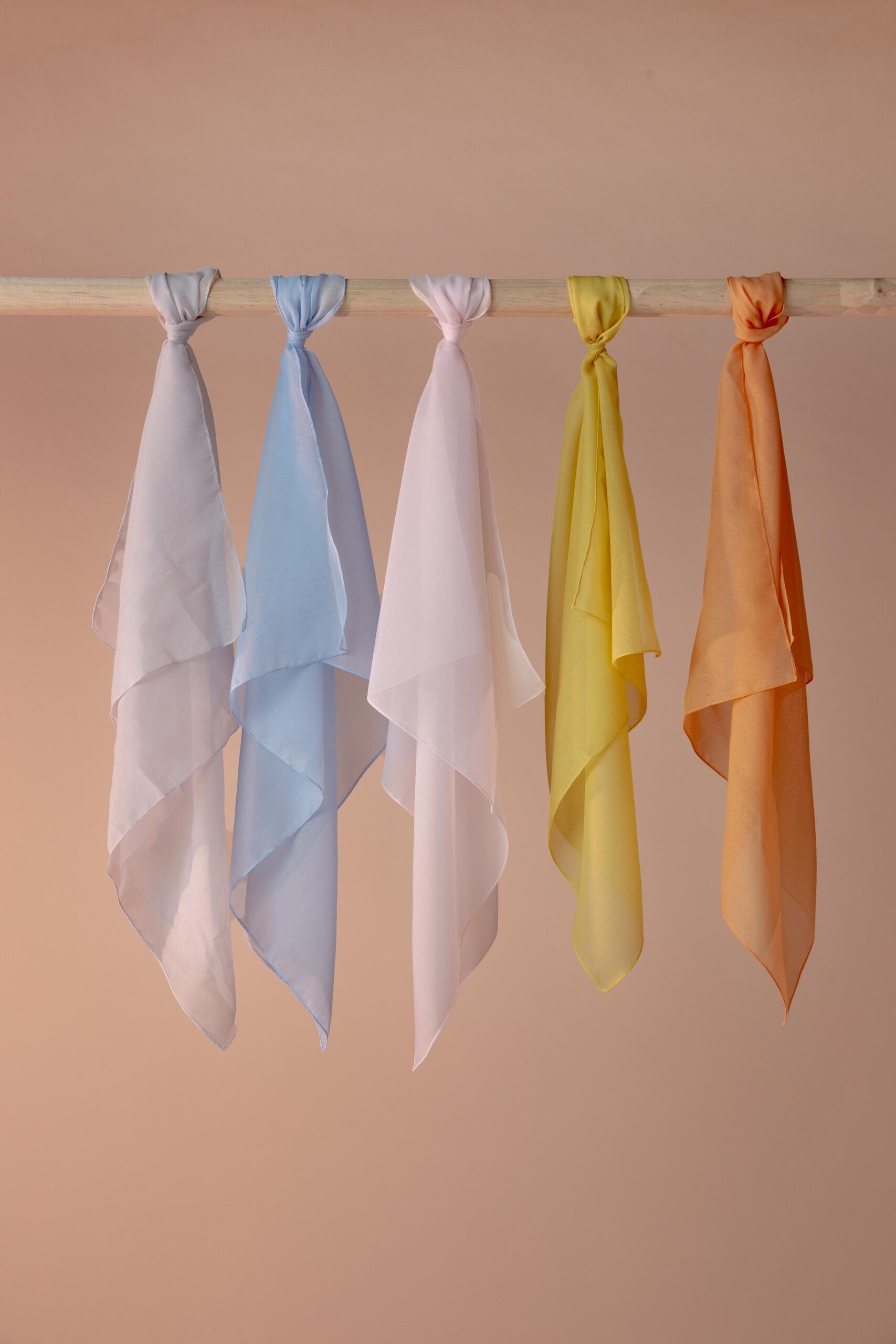 smooth textured handkerchief hanging scaled